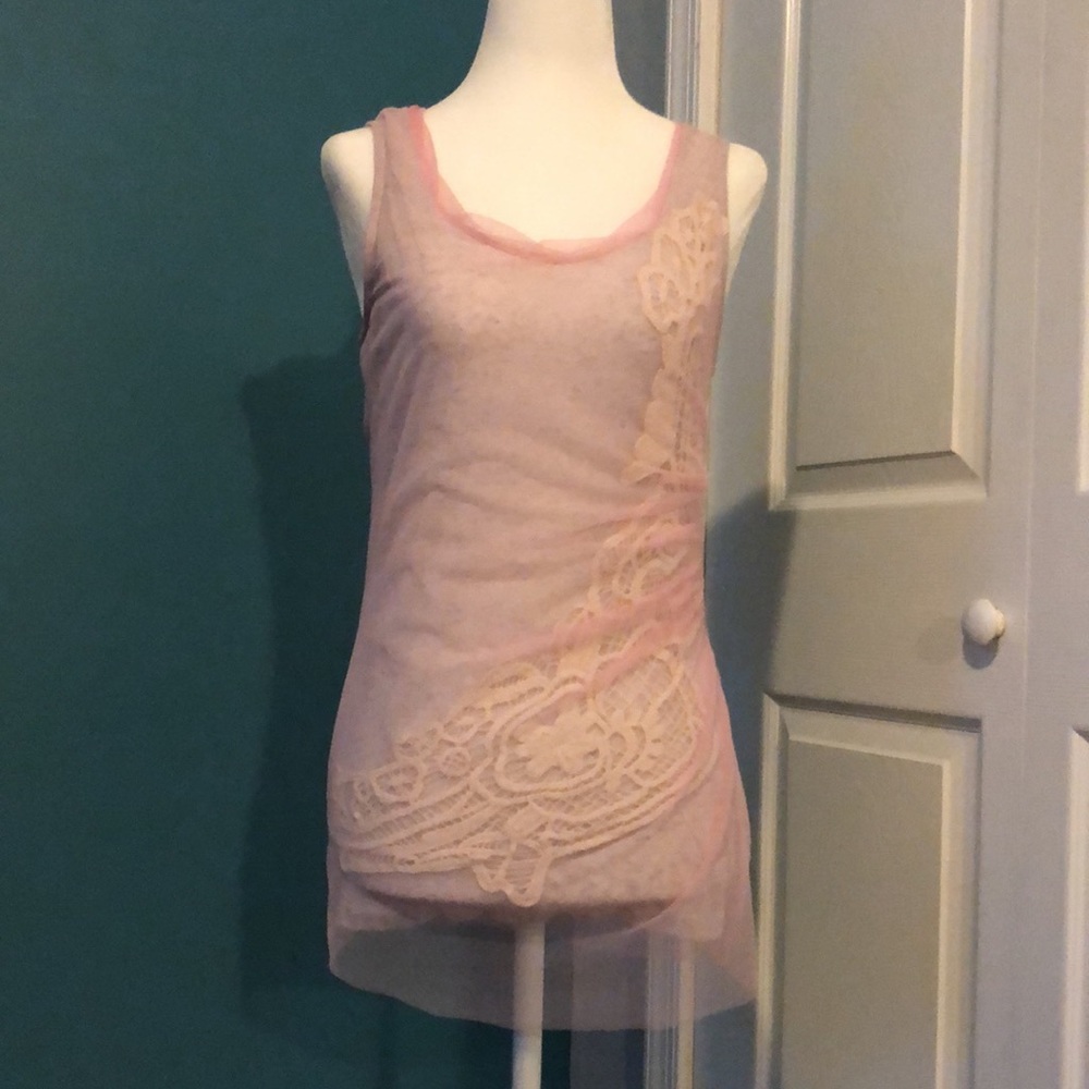 Banana Monkey Pink Layered Tank